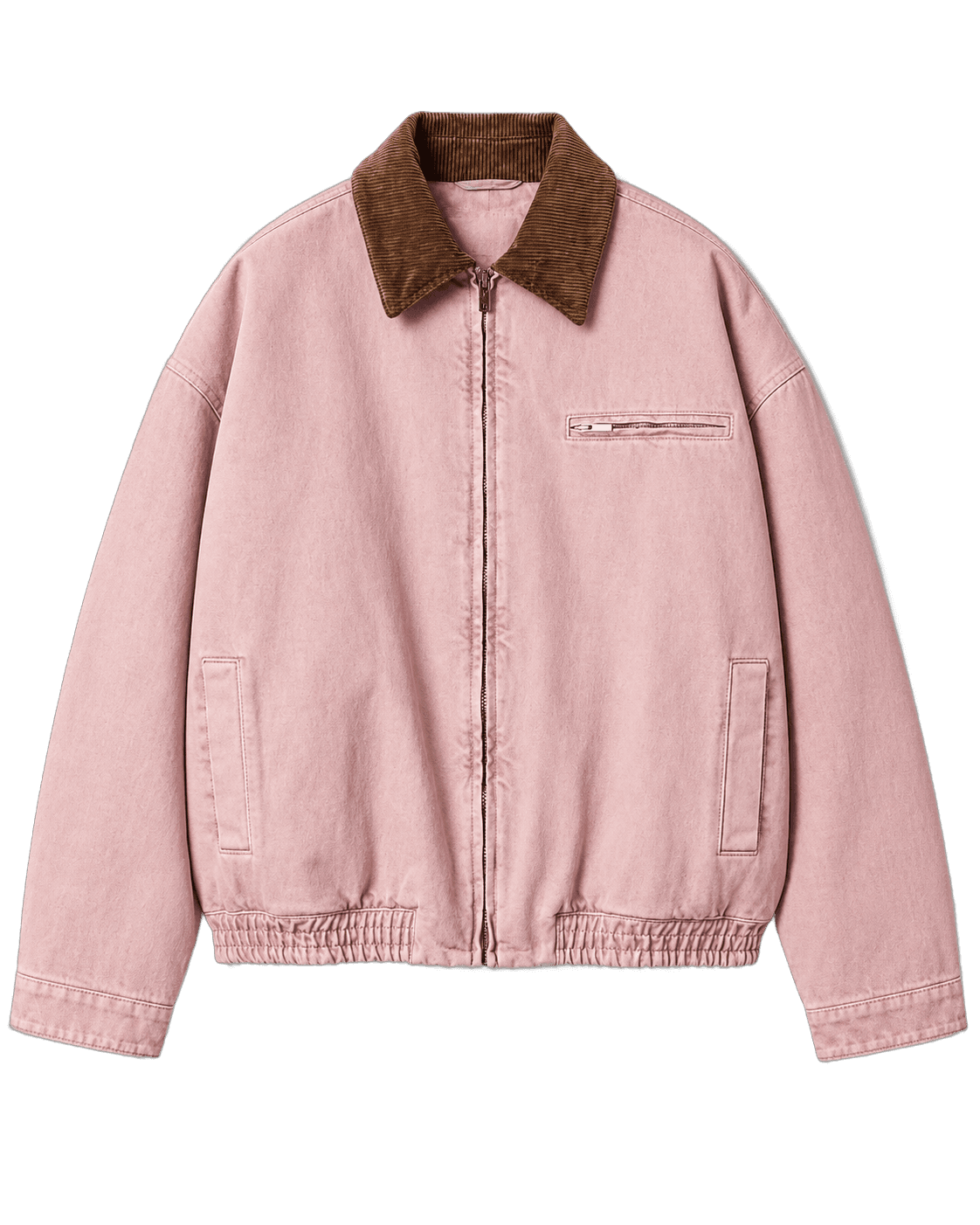 Sin marca — Campera Rosa Cuello Corderoy