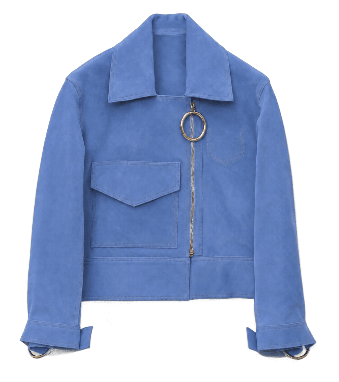 Sandro — Campera Suede Azul